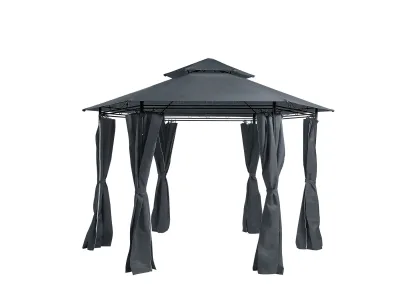Polyester Waterproof Modern Design Garden Gazebo Art Steel Dia3.5M