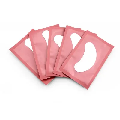 2025 Private Labeled Foam Eye Lash Eyepad for Extension pink Hydrogel Eyepatch Lint Free Gel Patch Mask Thin Under Eyelash Pad