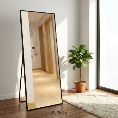 Professional Customized Aluminum Frame Full-Body Rectangle Mirror Metal Frame Mirror for Home Use