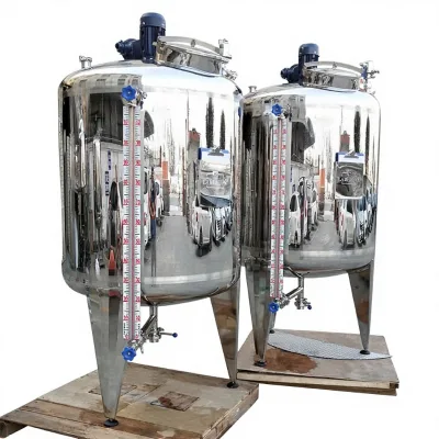 LIENM Long-life Motor-driven Chemical Storage Tanks Stainless Steel Oil tank Detergent Plant Cosmetic Cream Mixing tank