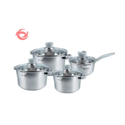2024 Mirror Polish Handle 304 201 Capsule Bottom Nice Price Factory Quality Products Pots Pans Cookware Sets