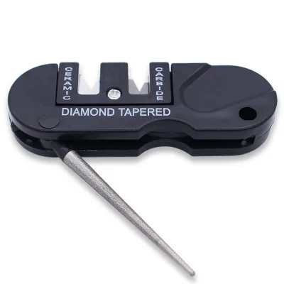 Multifunctional Mini Pocket Foldable Outdoor Gear Survival Knife Sharpening Stone with Knife Sharpener Rod