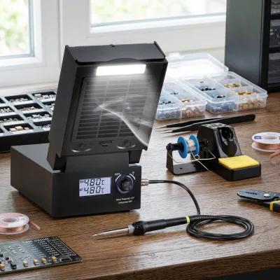 Automatic Soldering Station Machine Smoke Absorb Fume Extractor Soldering Station Supplies with Led Light