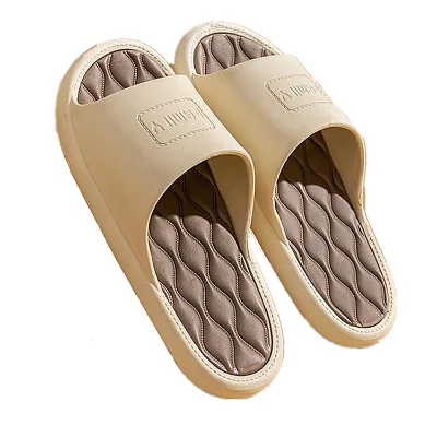 Trendy slippers Men's Summer 2024 New Indoor Home Bathroom Shower Anti slip Thick Bottom Diamond Grid Cool slippers