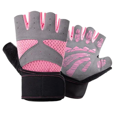 Customized Logo Breathable Adjustable Half Finger Riding Gloves Anti Slip Outdoor Sports Fitness Gloves