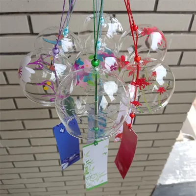 Hot Selling Glass Transparent Wind Chime Supplies Sublimation Wind Chime Wholesale