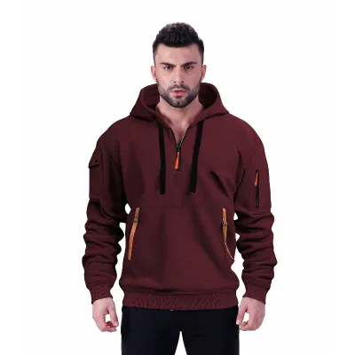 Men s Hoodies Sweatshirts Winter Polar Fleeced Heavyweight Thick Hooded Custom Logo Pullover Gym Hoodies