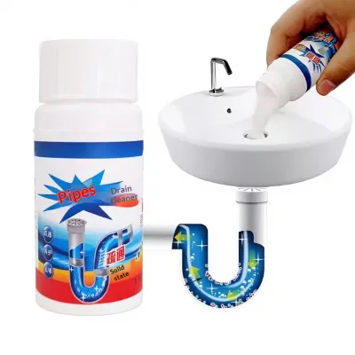 Pipe Unblocker for Bathroom Kitchen Toilet Hair Clog & Grease Blockage Removal Cleaning Powder