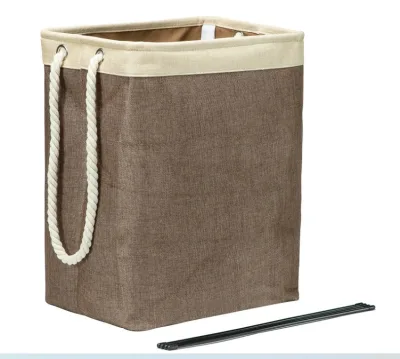 Hot-sell Multiple Color Options Cotton and Linen Dirty Laundry Basket Foldable Fabric Laundry Basket Dirty Clothes Hamper