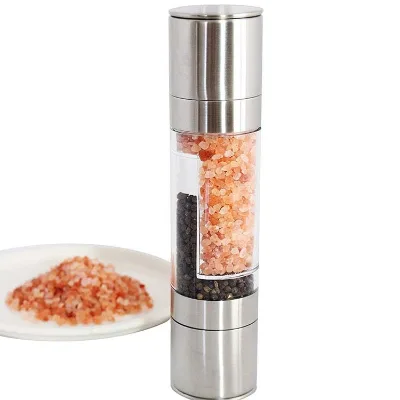 Hot Selling Good Quality Multifunctional 2 in 1 Salt and Pepper Grinder Hand Pepper Mill