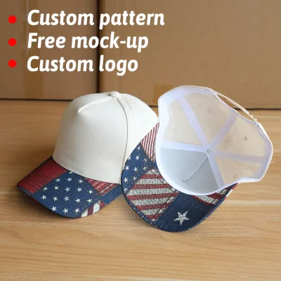 Women Custom Patchwork Brim Baseball Cap Structured High Quality Cotton Adjustable Fashion Streetwear a Frame Baseball Cap