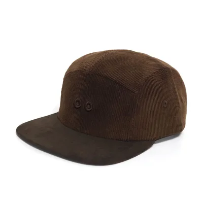 Wholesale Hat Suppliers Corduroy Winter Season Ski Hiking Sports Running Brand logo Customized Five Panels Camp Camper Cap Hat