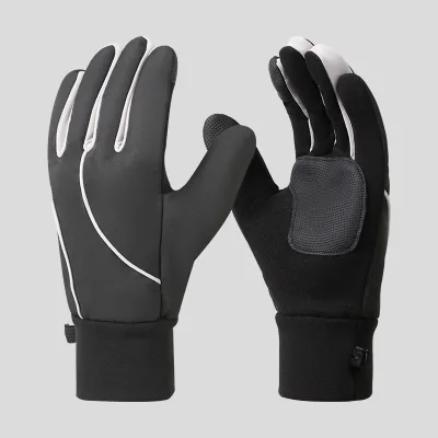 Custom Logo Men Women Running Cycling Driving Outdoor Windproof Touch Screen Full Finger Gloves