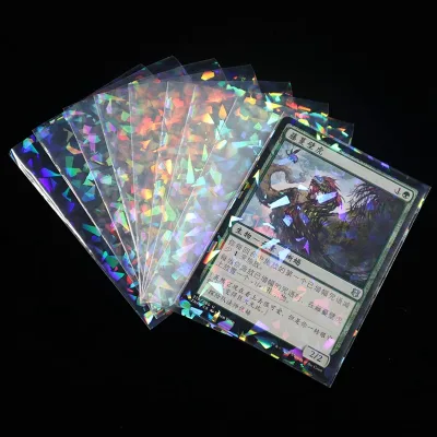 Hot Selling Holographic Card Sleeves Trading Cards Shield Magic Card Protector Flashing Protective Idol Sleeves