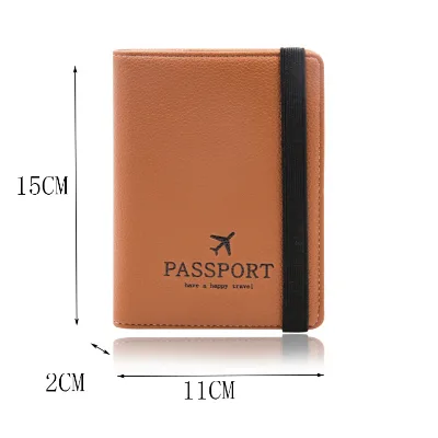 Custom PU leather passport holder travelling passport wallet leather passport case