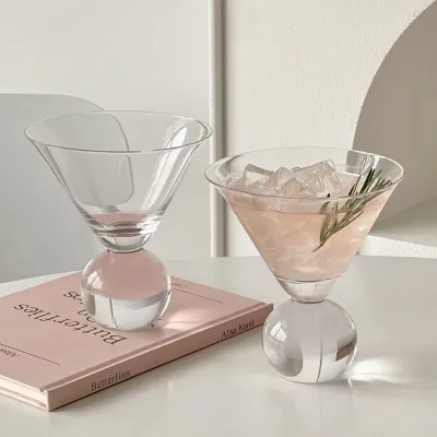 Luxurious Modern Transparent Tall Coupe Cocktail Cup for Girls Creative Luxury Glassware Mixing Wine Martini Party Home Use