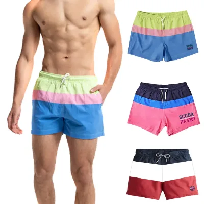 High Quality Men's Summer Board Shorts 4 Way Stretch Beachwear with Mesh Liner Pockets Wholesale Plus Size Printed Pattern