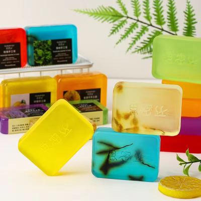Different Functions Natural Plant Essence Handmade Transparent Soap Flower Essential Oil Bathing Soaps