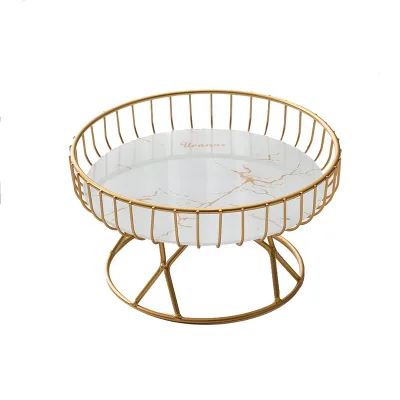 Living Room Kitchen Table Shelves Supplies Household Items Face Wash Vanity Cake Food Snack Fruit Marble Storage Rack