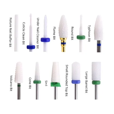 China Factory Free Sample OEM Ceramic 4xc Nail Drill Bit Set Cuticle Drill Bits for Nails
