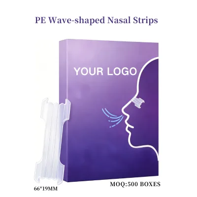 PE Wave-shaped Nasal Strips  Factory Direct Custom Package Available Pain Free Removal Hypoallergenic OEM/ODM CE and ISO9001