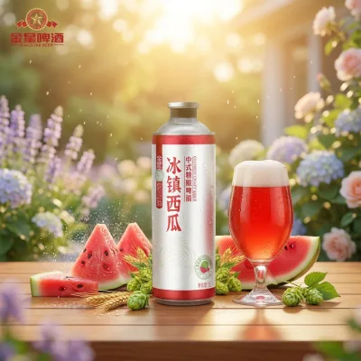 Summer Hit Chinese Beer Kingstar Iced Watermelon Craft Light NFC Zesty & Refreshing 3.3% ABV 1L 6-Pack Cans for Importers
