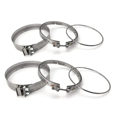 Diesel Particulate Filter Clamp Stainless Steel Wide Band for Commercial Vehicle Exhaust