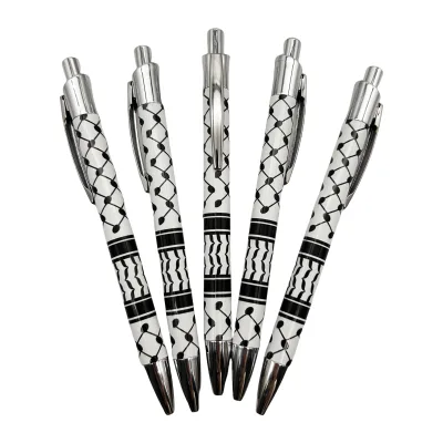 Custom Palestine Keffiyeh Ballpoint Pens 1.0mm Wide Writing Instrument for Business and Campus Use