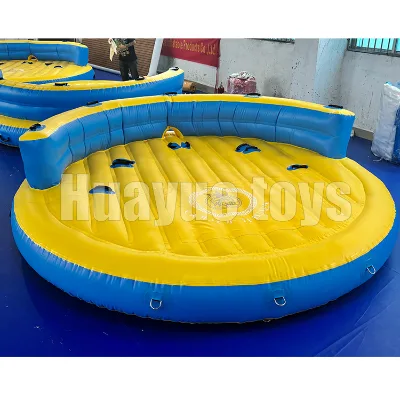 HUAYUE Factory Direct Sale Diameter 3.5m Inflatable Round Sofa Towable Tube Inflatable Towing Boat for Water Sports