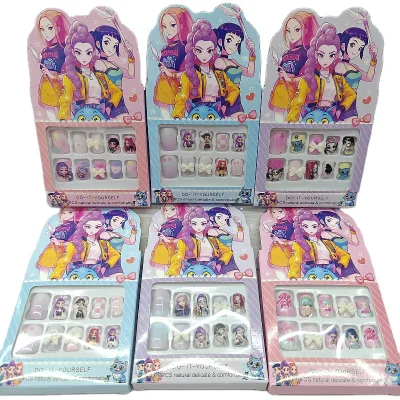 Linda Witch Hunt Girl Cute Nail Stickers Detachable Girl Nail Slices Sweet and Cute Wearing Armor
