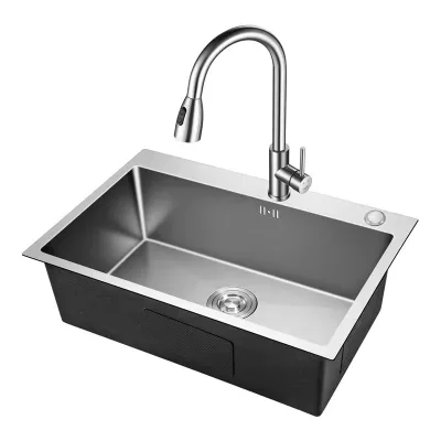 Modern Simply the Popular Hot Selling Stainless Steel Single Bowl Kitchen Sink Counter Top Is Fitted with 304 Kitchen Sink