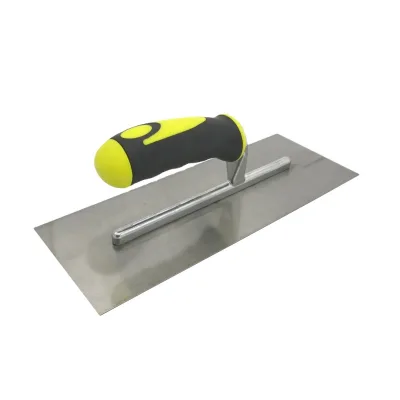 Professional High Efficiency Eco-Friendly Plastering Polish Render Trowel Carbon Steel Double Sided Squared Blade Concrete