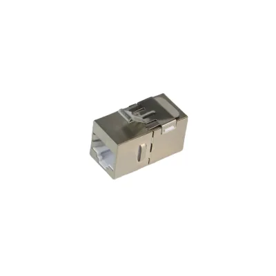 Cat5e Cat6 Cat6A Female to Female Metal Shielded Coupler Snap-in