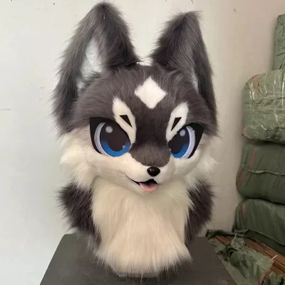 Private Custom Cosplay Carnival Party Costume Headwear Hirasryu Nosuke Fox Mask Anime Show Cosplay Cute Anime Animal Headwear
