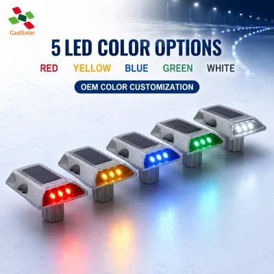 IP68 Aluminum Solar Cat Eye CS-SR-805 100 Hour Runtime Road Stud for Highway Median Bridge Approach and Night Safety