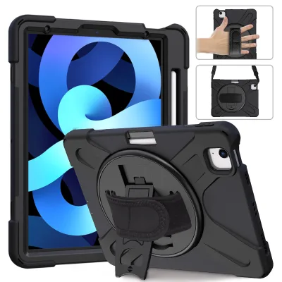 Shockproof Rugged Tablet Case with 360 Rotating Handstand Shoulder Strap Pen Holder for iPad Air 5/Air 4/Pro 11