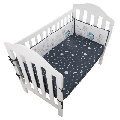 Organic Cotton Baby Crib Sheets Breathable Knitted Muslin Fitted for All Shapes and Sizes Home/Hotel Use
