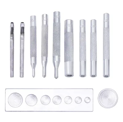 L15 11pcs Fasteners Press Studs Snap Rivts Punch Setter DIY Leather Stamp Tool