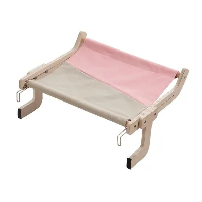 Factory Hanging Cat Bed Portable Colorful Cat Grooming Hammock Wood Cat Hammock