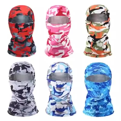 Trendy Unisex High-Elastic Camouflage Polyester Balaclava Breathable Sun Protection Outdoor Sports Hat Dust Sun Protective