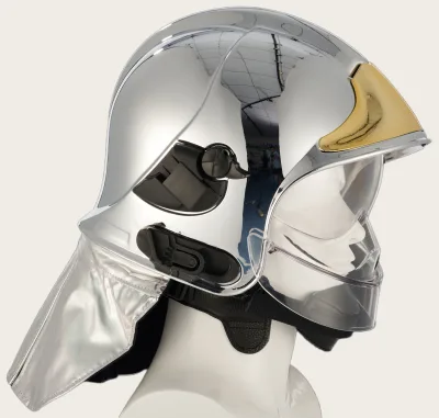 High Quality ABS Sliver Fire Safety Helmet Firefighter Helmet Fire Rescue Fire Helmet With Flashlight Holder for Fireman