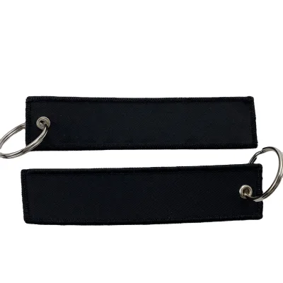 Blank Sublimation Fabric Keychain OEM Manufacturer Double Sided Merrow Border Key Ring for DIY Custom Logo Promotion