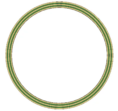 Drawing for ref. IP00,ID 100mm,OD 113mm PCB slip ring rotating electric contact