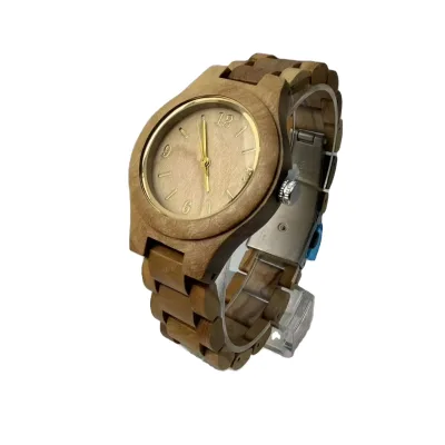 Men's Antique Wood Business Wrist Watch Handmade Wooden Strap Miyota PC21 Eco-Friendly Anniversary Wedding Gift Father's Day