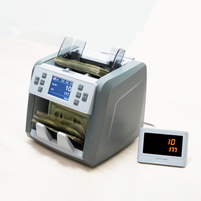 UV mg USD, EUR, GBP,  CAD,  MXN Mix Currency Counting Machine Value Cash Bill Counter