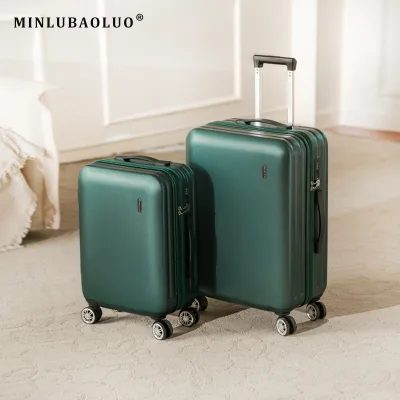 Customized Business Rotatable Luggage Hard Shell Green Luggage Travel Carry on Luggage