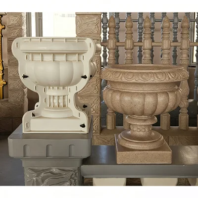 Precast Concrete Mold Source Factory Hot Sale Plastik Concrte Molds 420X400mm 640X425mm Cement Casting Round Flower Pot Moulds