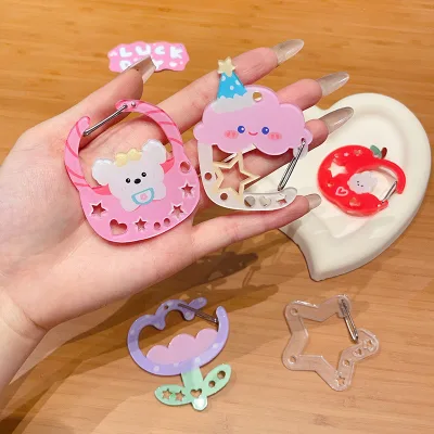 Custom Design Logo Japan Anime Acrylic Plastic Carabiner Clear Printing Custom Shape Eco-Friendly Charm for Decoration