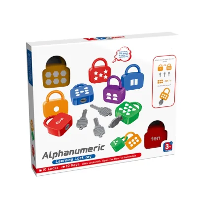 Montessori Educational Plastic Numeric Matching and Counting Digits Locks with Keys for 5 to 7 Years Old Children's Toys