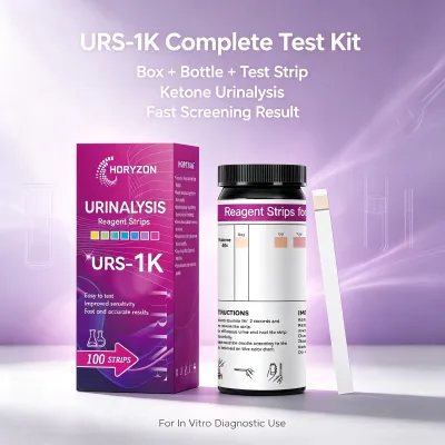 Professional and Efficient URS-1K Manual Urine Ketone Test Paper Kit CE Certified Class II for Home & Hospital Use